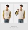 Men's Wool Blend Sleeveless V-Neck Knit Vest - Loose, Warm Base Layer for Autumn/Winter