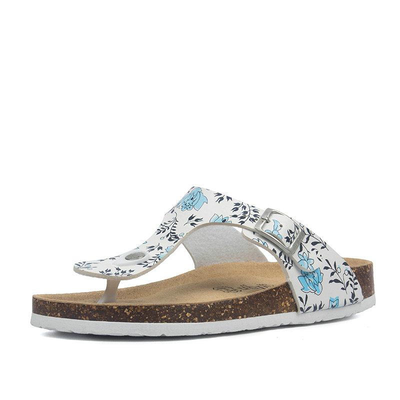 Fashion New Summer Cork Slippers Shoe Women Casual Mixed Color PU Flip Flops Holiday Beach Slides Flat With Plus Size 35-45