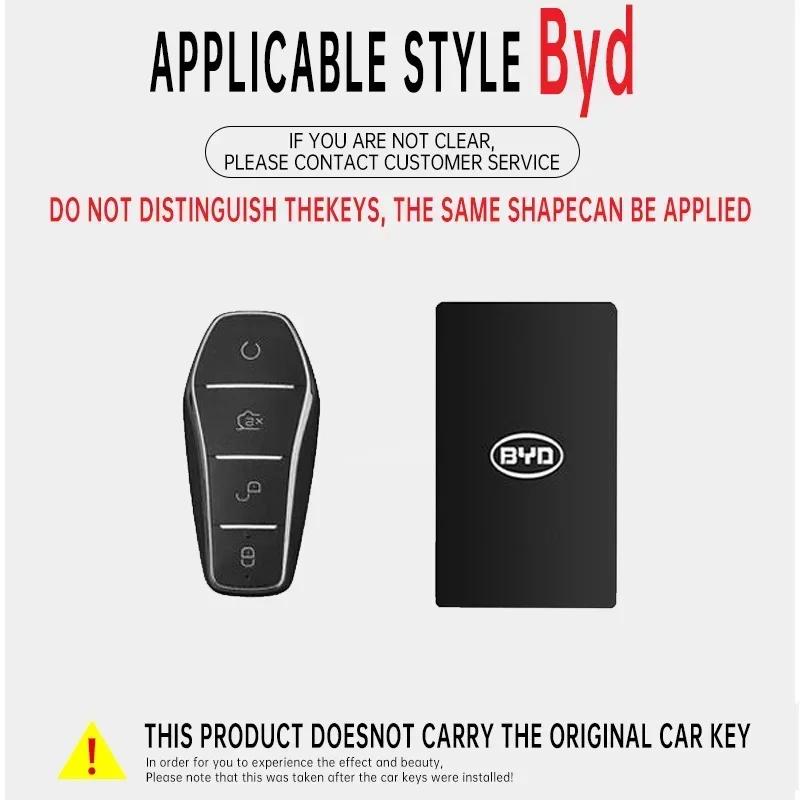NEUE Zinklegierung Auto-Fernschlüsselhülle Abdeckung für BYD SEAL Atto 3 Han EV Dolphin Lied Tang Dm Qin PLUS Song Pro MAX Yuan Zubehör