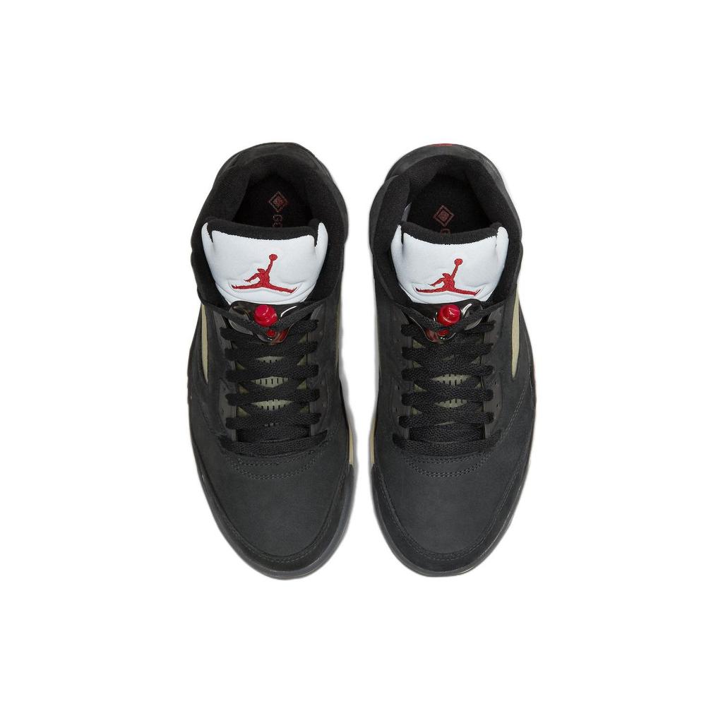 Air Jordan 5 Retro GORE-TEX Off-Noir Women Sneakers Black Fire-Red Muslin DR0092-001