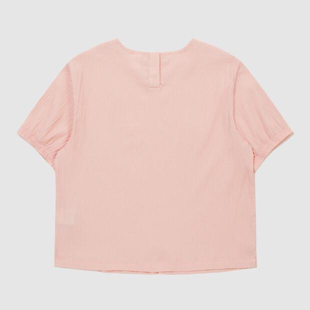 LECOQ Women'S Petit Plissé Loose Fit Lightweight Woven Short Sleeve Piste - Pink Qr222Owt51