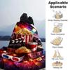Movie Night Popcorn Film Reel Ticket Print Flannel Blanket Soft Warm Throw Blanket Cinema Home Decor for Sofa Bedroom Travel