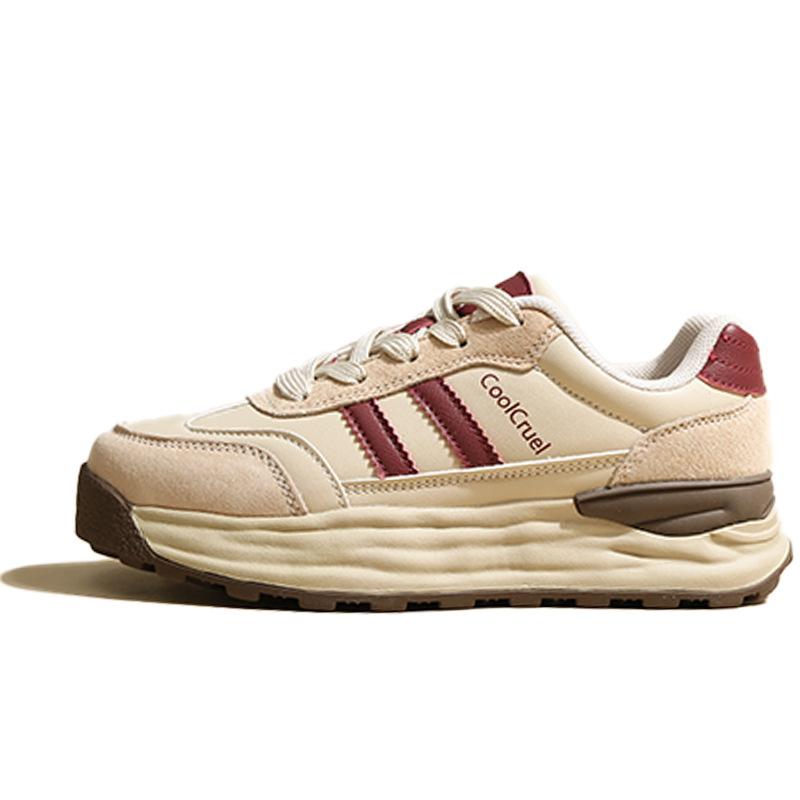 

Женские кроссовки на платформе, новые весенние повседневные нишевые кроссовки Cortez в стиле ретро, ​​увеличивающие рост 40 светло-коричневого