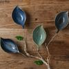 Ceramic Leaf Bowl Dessert Plate Snack Bowl Fruit Plate Dipping Dish Tasting Plate Seasoning Dish Pickled Vegetables Plates Tray