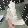 Brand Men Shoes Ivory Calf Leather High-Top Casual Women Sneakers Classic Leather Shoe Luxury Fashion Designer Woman Ankle Boots