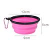 Ciotola Pieghevole in Silicone per Cani e Animali Domestici da 350 ml, Portatile per Viaggio all'Aperto, Contenitore per Cibo per Cuccioli, Ciotola per Alimenti, Accessori per Animali Domestici