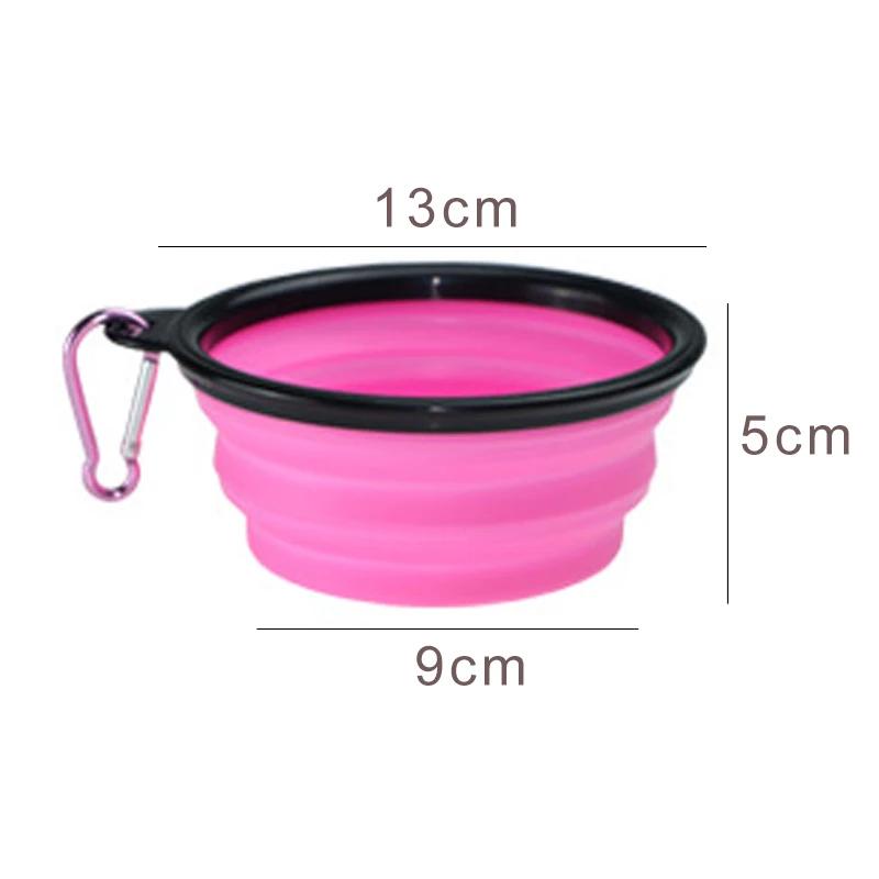 Ciotola Pieghevole in Silicone per Cani e Animali Domestici da 350 ml, Portatile per Viaggio all'Aperto, Contenitore per Cibo per Cuccioli, Ciotola per Alimenti, Accessori per Animali Domestici