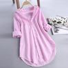 Women's Striped Shirt with Long Sleeves and Turn Down Collar with Buttons  Loose Top Shirt Blouse
