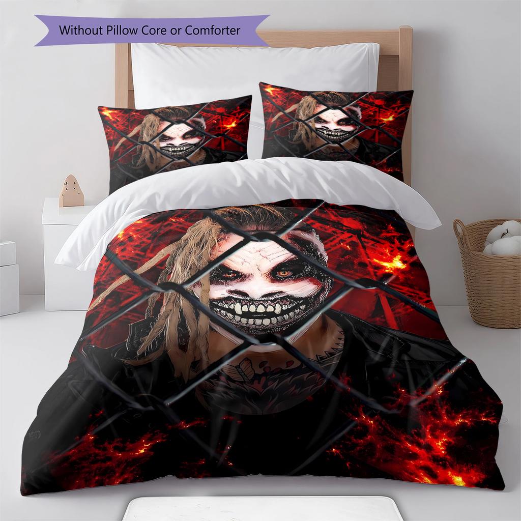Bray Wyatt,WWE Pattern Bedding,Quilt Set Quilt Cover Pillowcase Home Birthday Gift (1 * duvet cover + 2 * pillowcase, without core)