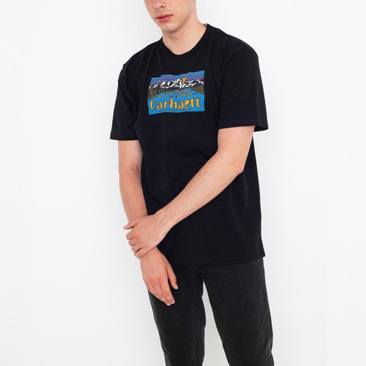 Carhartt WIP Printed Casual Versatile Short Sleeve T-Shirt Unisex Tops Black I029609-89-XX