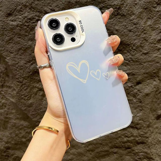 

Нарисованная от руки любовь Телефон для iPhone 16 11 12 13 14 15 Pro Max Ударопрочный Матовый Жесткий Чехол-накладка Funda Бампер Coque for iPhone 16.