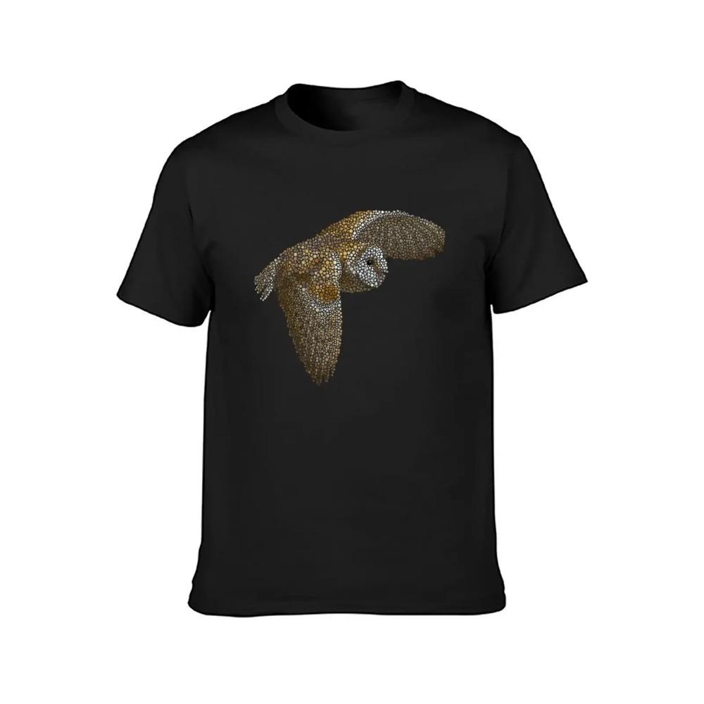 Bubbly Barn Owl T-Shirt Blanks Tops Fitted T Shirts for Men