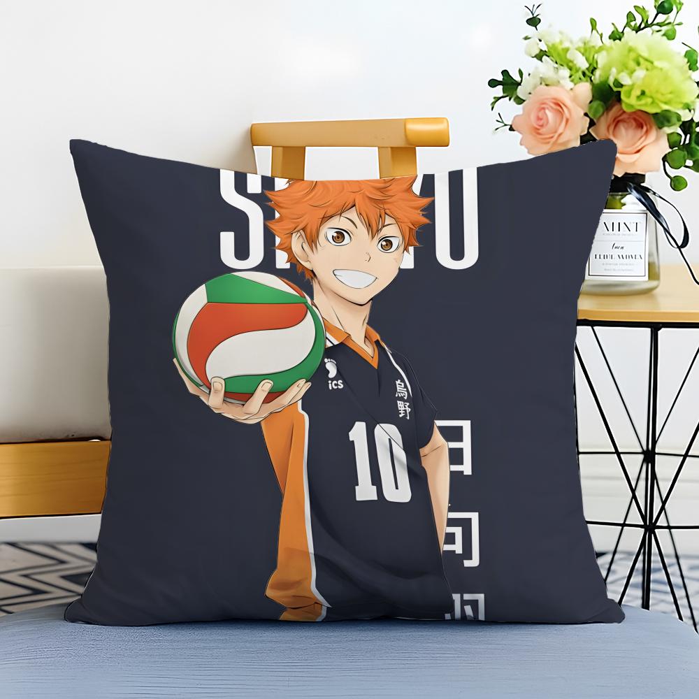 HHaikyuu Cushion Cover Washable Linen Pillowcase Soft  for Sofa Bed Cozy Home Room Decor