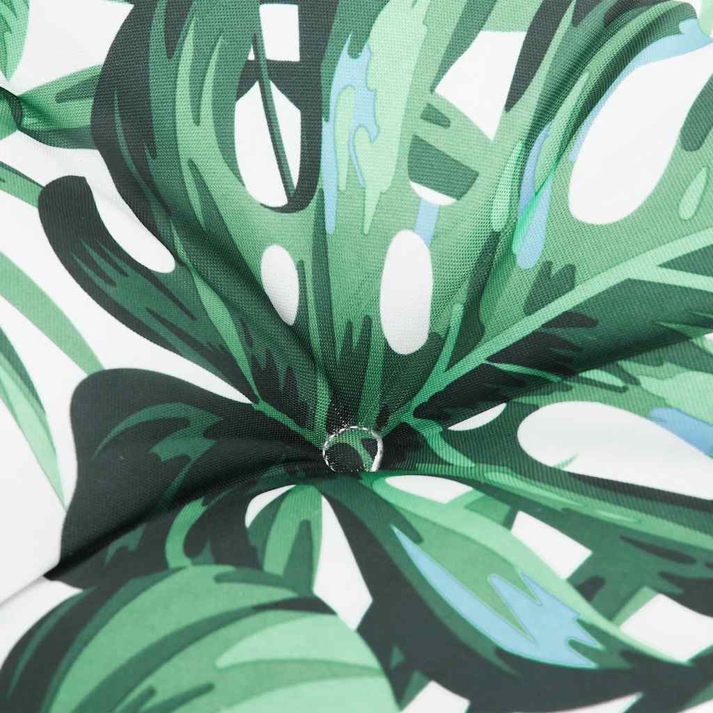 Garden Bench Cushion with Leaf Pattern 180 x 50 x 7 cm Oxford Fabric