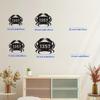 Seafood Metal Address Sign, Retro House Number Plaque, Outdoor Wall Decor for Home