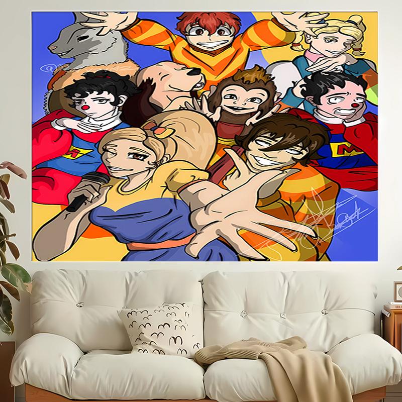 1pc Cartoon B-Bely B-Beto Tapestry, Living Room, Bedroom, Office, Party Decor, Ideal Festive Gift