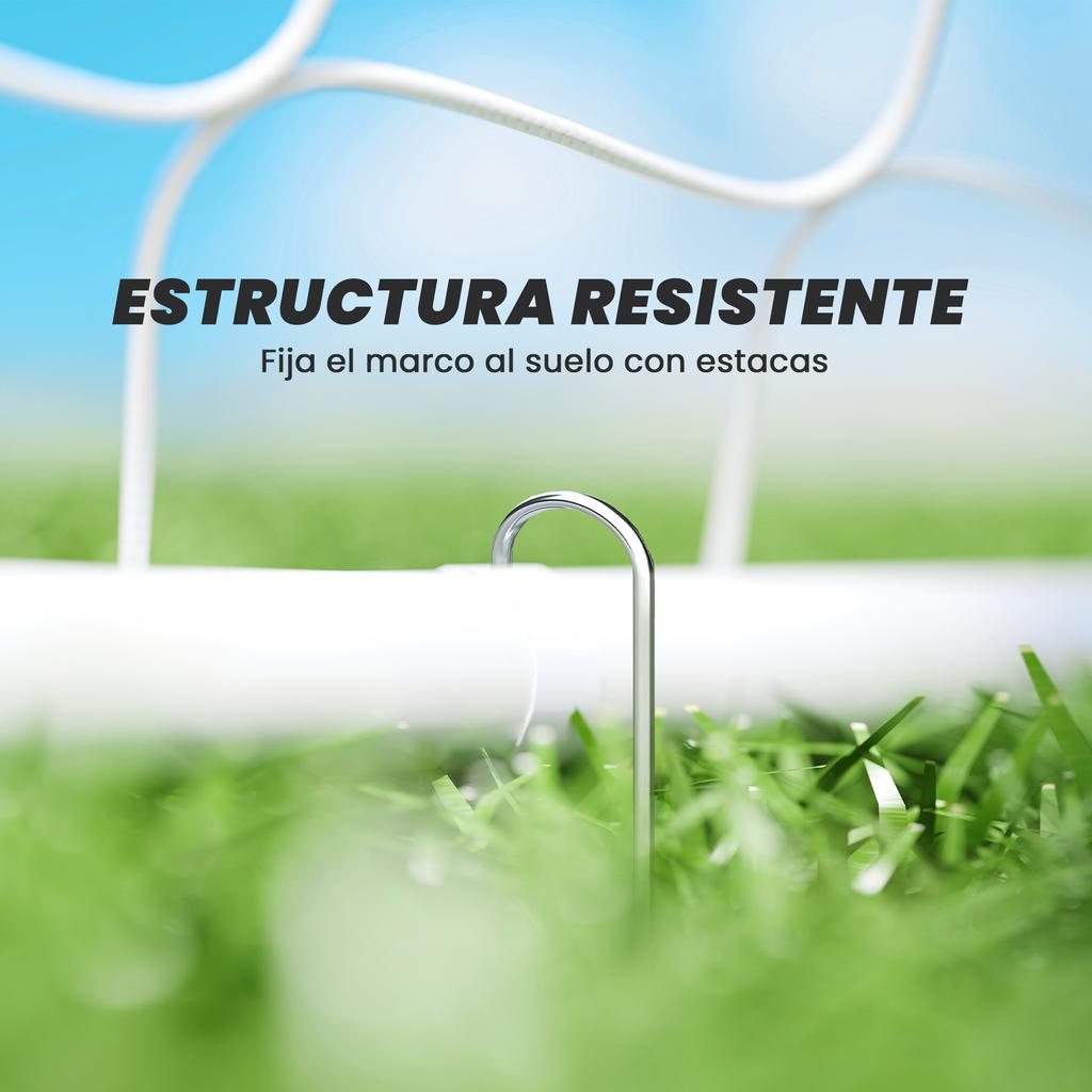 Soccer Goal with Metal Stand and Net, 186 X 62 X 123 Cm, White