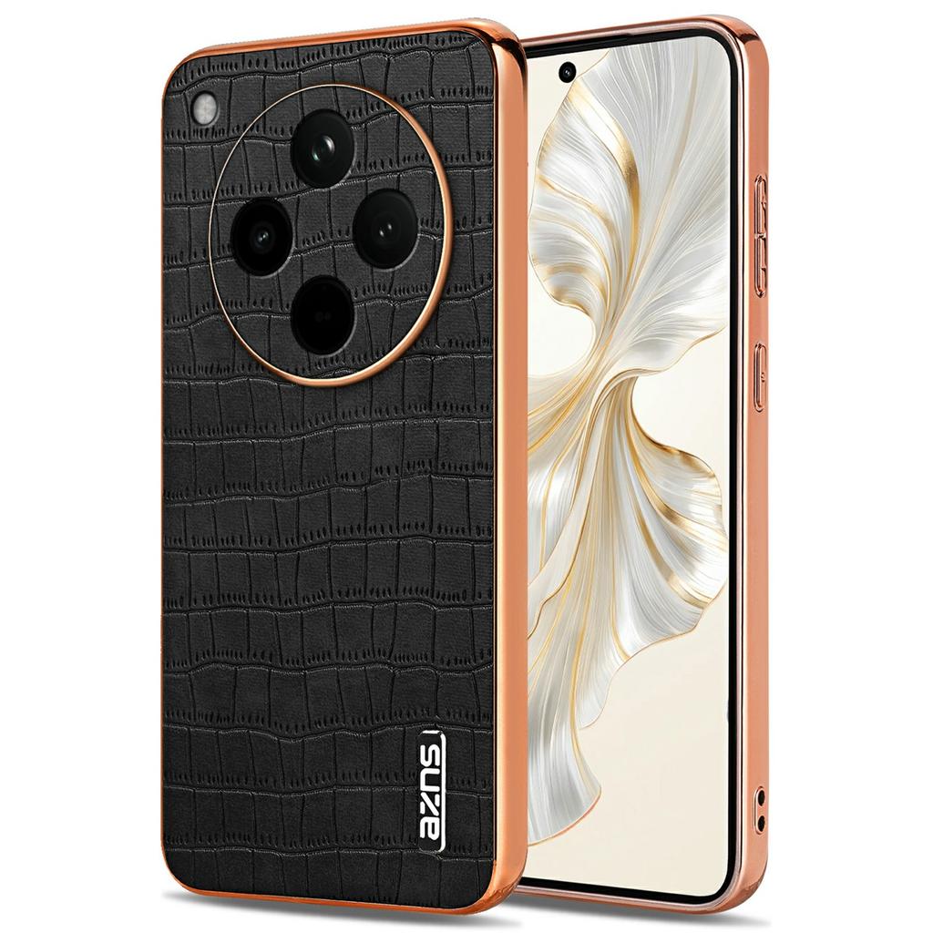 AZNS For Oppo Find X8s+ 5G Case Electroplating Crocodile Texture PU + TPU Phone Cover