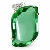 Lab-Created Green Emerald Pendant Colombian 105 Ct 925 Sterling Silver Fancy Gemstone Jewelry Gift