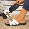 Fashion Summer Women Slippers Fashion Beach Flats Shoes 2025 New Casual Lightweight Sandals Dress Walking Open Toe Slippers Slides Women