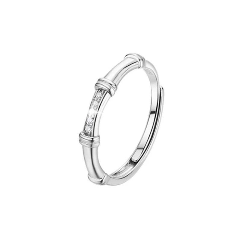 Bamboo Joint Couple Rings: Sleek Unisex Design for Index Finger - Elegant, High-End Gift