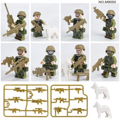 M8050 I bambini delle forze speciali americane assemblano armi e attrezzature giocattolo con blocchi di costruzione