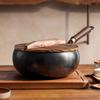24cm Iron Wok Chinese Cooking Boiling Cookware No Coating Gas Stir Fry Pan Flat Bottom