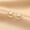 Large Retro 925 Pearl Earrings with Niche Ear Buckles for Women