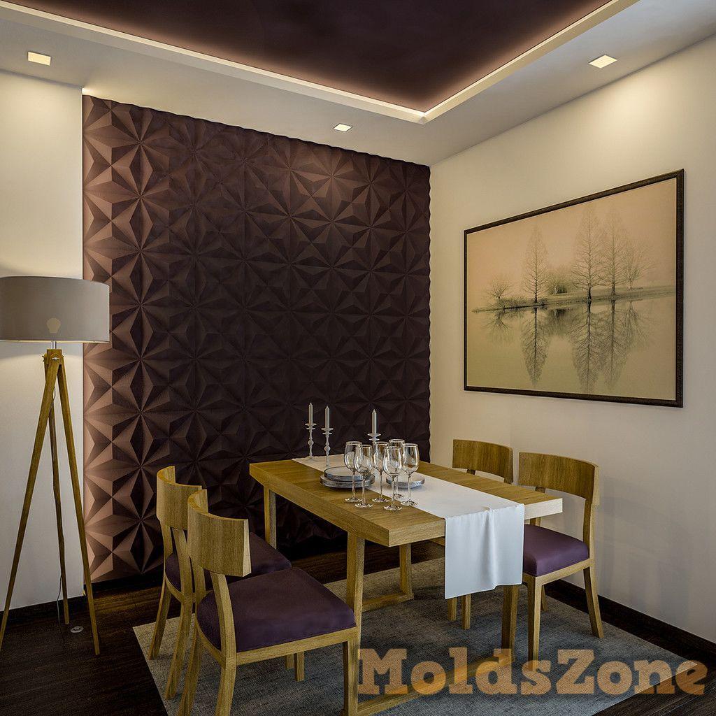 3D Wall Panel Mold for Gypsum, Plaster or Concrete Tile for Decorative Wall Panels 'Kalians'
