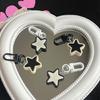 Sturdy Resin Star Keychain Retro Black And White Design For Keys Backpacks Or Phone Decors Lightweight Fashionable Friendship Gift