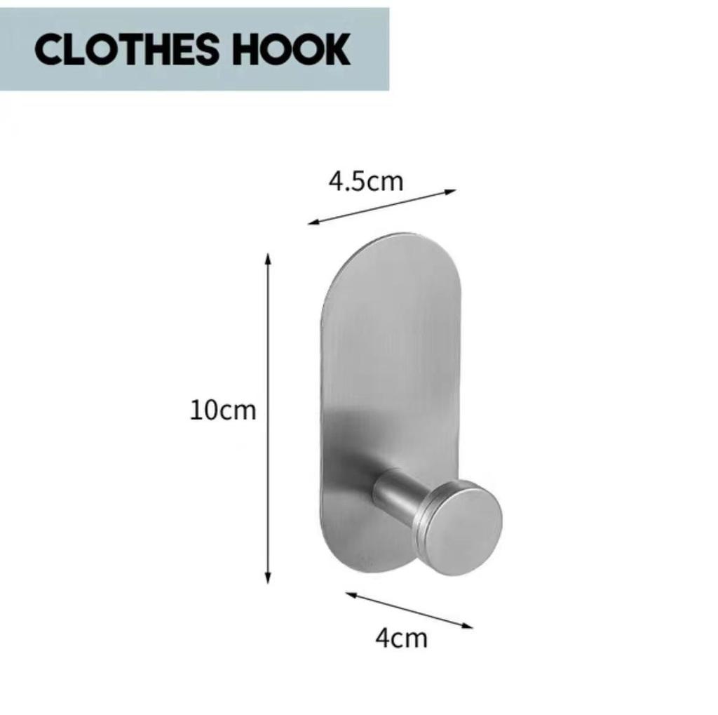 304 Stainless Steel Punch-Free Bathroom Set: Towel Rack, Tissue Holder, Robe & Hat Hook (4 Pieces)