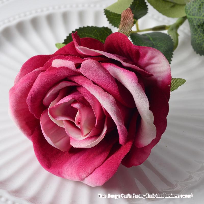 Large Flannel Rose Silk Bouquet for Wedding and Valentine's Day Home Decor