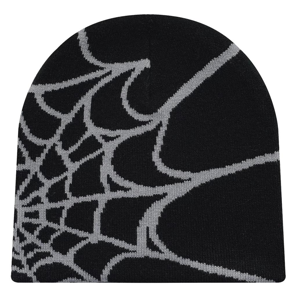 Gothic Style Spider Pattern Knitted Hat, Women'S Winter Warm Beanie, Men'S Casual Hat, Outdoor Knitted Hat