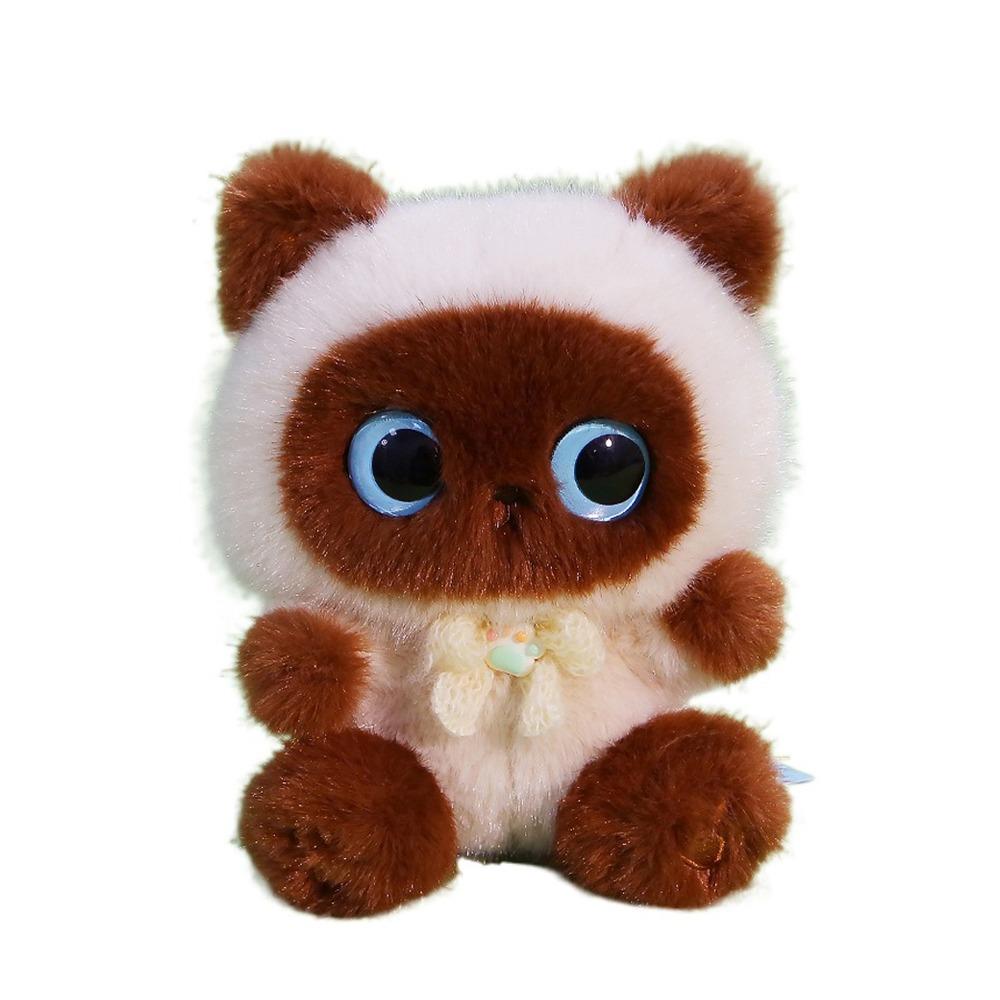 

Stuffed Animals Siamese Cat Doll Furry Cat Table Doll Kitten Doll Black Cat Plush Toy Kids Gifts 17cm siamese cat