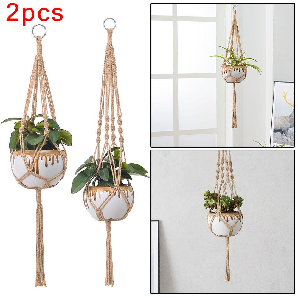 Plant Hanger Macrame Hanging Basket Net Rope for Flower Pot Holder Home Ornament