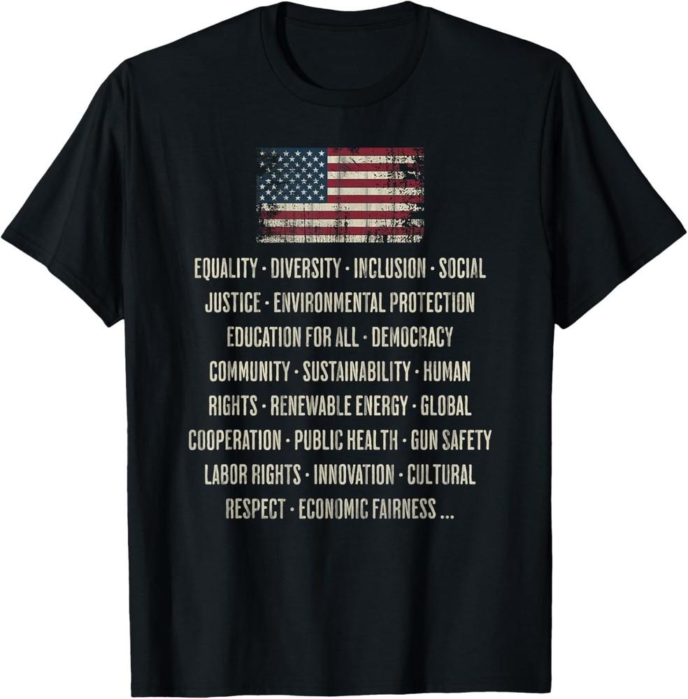 

Democrats Values Equality Diversity Education Social Unisex T-Shirt 2XL