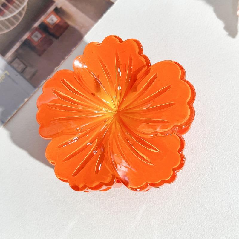 Egg Flower Hair Clip SetBauhinia Flower Back Head Grab Clip Elegant Shark Clip Hair Accessory Headwear