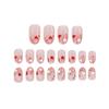 Valentinstag Kunstnägel Mandel Press-on Nägel Acrylnägel Full Cover Falsche Nägel Klebenägel Nagellack Künstliche Nägel 24 Stück