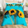 Sunflower Theme Duvet Set Retro Sunflower Bedding Set Three-Piece Set