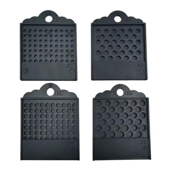 4Pcs Bead Counting Tray for Jewelry Making Plastic Sorting Board for 3/4/6/8mm Beads Sliding Divider Tool Craft Bead Sorting Organizer