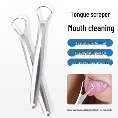 Stainless Steel Tongue Scraper & Breath Freshener - Portable Oral Care Tool