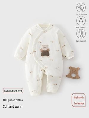 Newborn & Toddler Pure Cotton Romper - A-Class Padded for Autumn & Winter Warmth