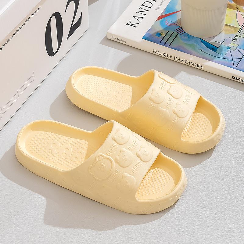 Qidashun bear home slippers home home guest cool slippers simple and lightweight foam slippers summer