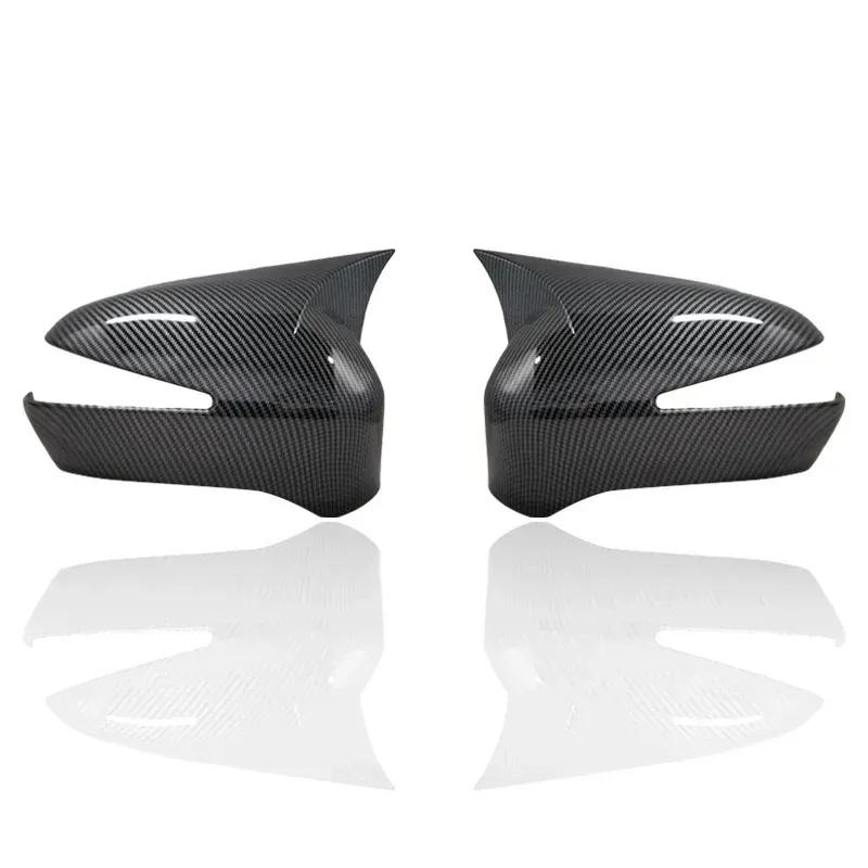 For Honda Civic 8th generation 2005-2011 rearview mirror cover trim door mirror protective frame carbon fiber texture black