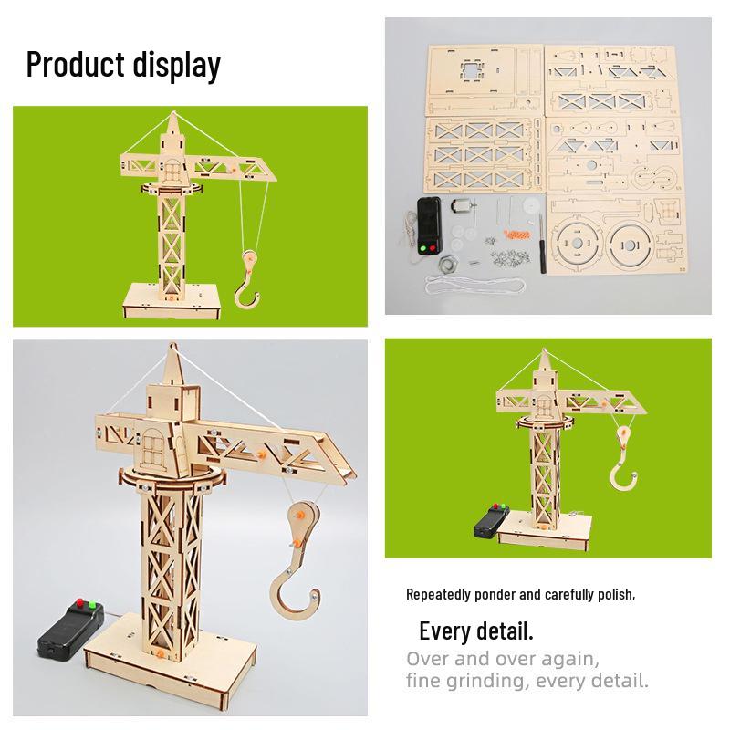 DIY STEM Educational Remote-Control Tower Crane Kit for Science Experiments and Teaching