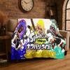 funny Splatoon 3 Cartoon Game Flannel Blanket Soft Warm Throw Blanket for Bedroom Living Room Bed Travel Camping Picnic Gift