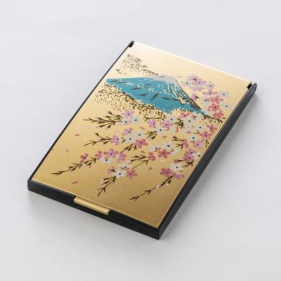 HORIUCHI MIRROR Heile dein Herz Maki-e Spiegel Fuji und Kirschblüten Napure Spiegel Makie traditionelles Handwerk Gedenkgegenstand