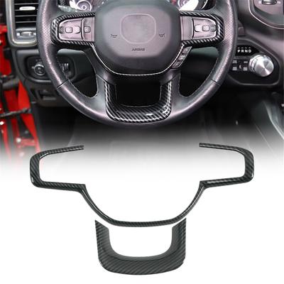 Vnitřní kryt rámu volantu pro Dodge Ram 1500 2018-2022 vzhled karbonových vláken