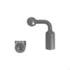 Motorcycle Side Mirror 17mm Sphere Head Mount, Aluminum Alloy Adapter, Phone Holder Accessory Black