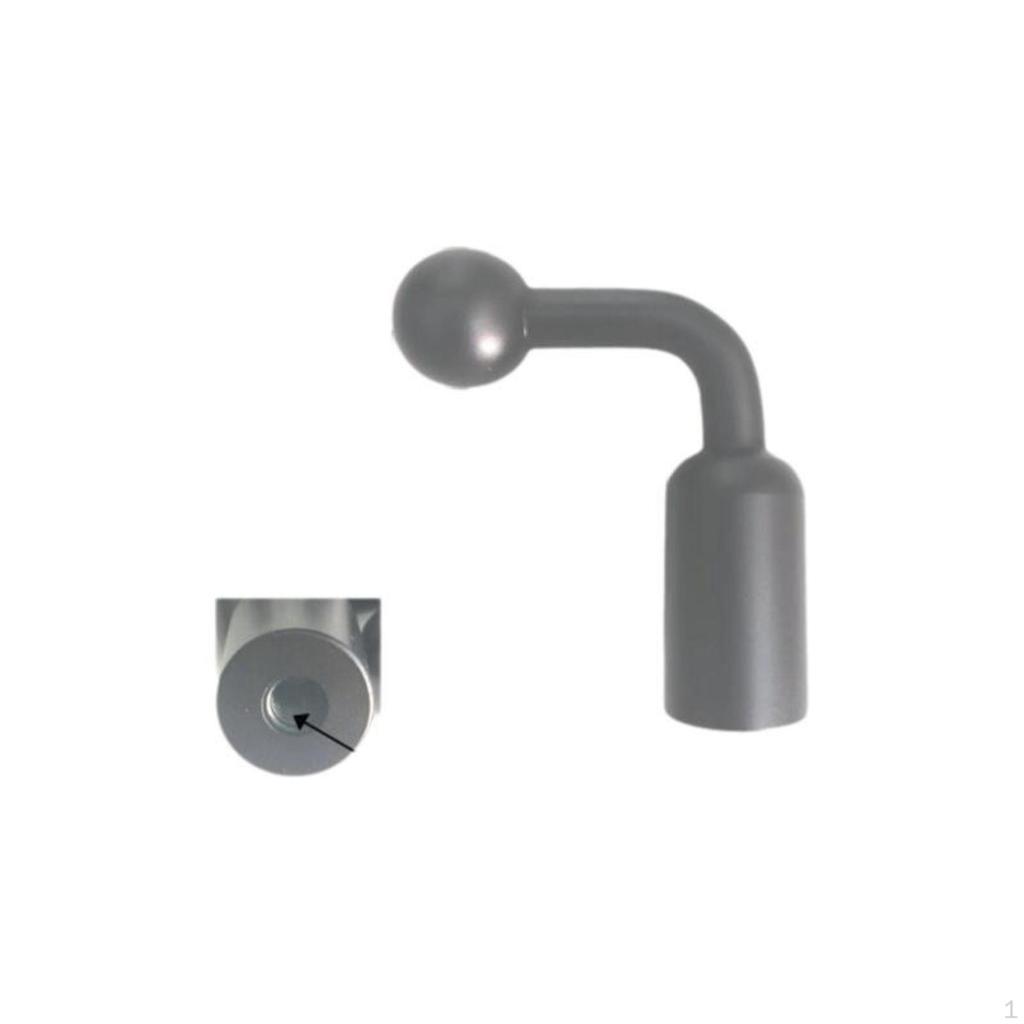 Motorcycle Side Mirror 17mm Sphere Head Mount, Aluminum Alloy Adapter, Phone Holder Accessory Black
